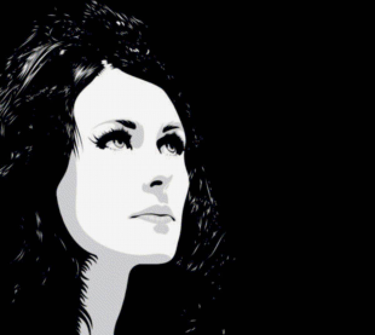 шарон ден адель арт - арт, монохром, певица, девушка - предпросмотр