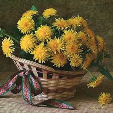 Схема вышивки «Cesta com flores.»