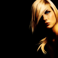 Схема вышивки «красивая девушка на черном фоне»