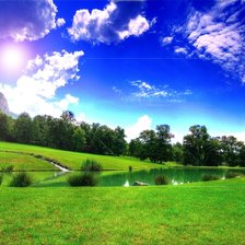 Схема вышивки «пейзаж»