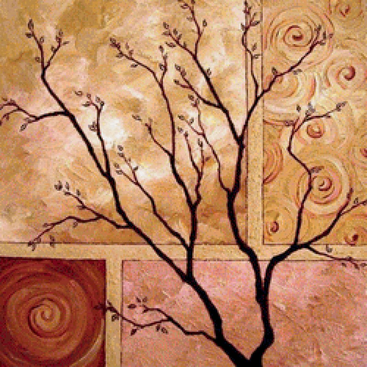 картина - дерево, картина, подушка - предпросмотр