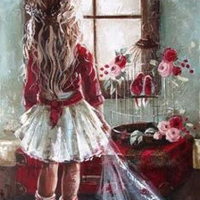 Схема вышивки «Девочка»