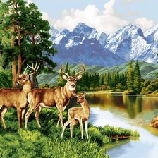 Схема вышивки «Пейзаж»