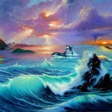 Схема вышивки «Картина море джим уоррен»