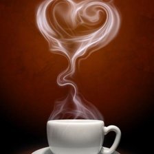 Схема вышивки «Чашка кофе с дымком»