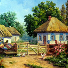 Схема вышивки «Хуторок»