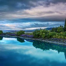 Схема вышивки «Очень красивая река»