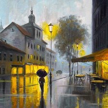 Схема вышивки «Дождливый вечер»