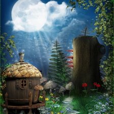 Схема вышивки «Лесной домик»