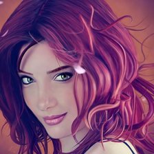 Схема вышивки «Девушка»