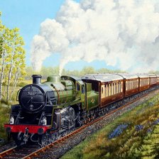 Схема вышивки «Поезд»