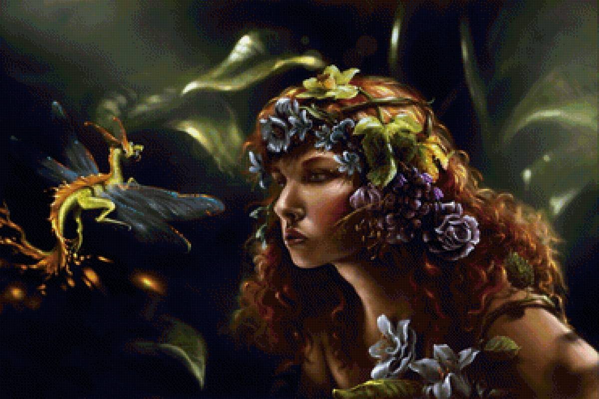 Фэнтези девушка - фэнтези, дракоша, девушка - предпросмотр