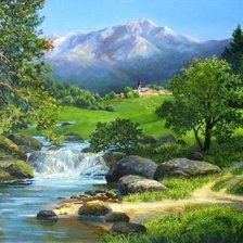 Схема вышивки «Пейзаж»