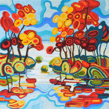 Схема вышивки «природа акварель»