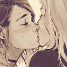 Схема вышивки «любовь девушек»