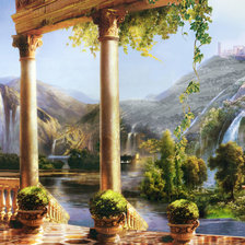 Схема вышивки «Пейзаж»