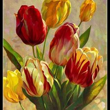 Схема вышивки «Тюльпаны»