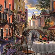 Схема вышивки «Вечерняя Венеция»