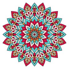 Схема вышивки «Мандала индийская с цветком»