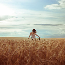 Схема вышивки «Девушка в поле»