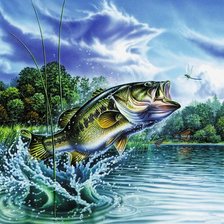 Схема вышивки «Рыба»