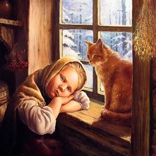 Схема вышивки «У окна»