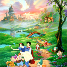 Схема вышивки «Герои сказки Белоснежка»