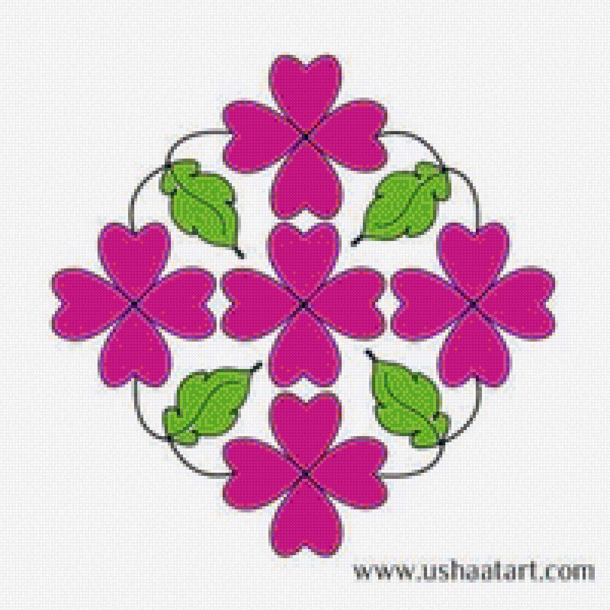 Corona de flores - mariposas - предпросмотр