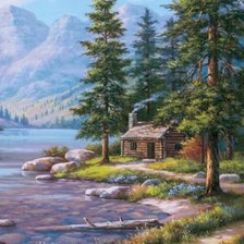 Схема вышивки «Пейзаж»