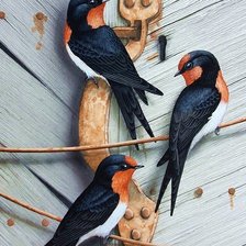 Схема вышивки «Pássaros .»