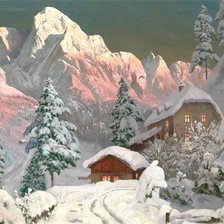 Схема вышивки «Paisagem de  inverno.»