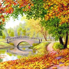 Схема вышивки «Paisagem de outono.»