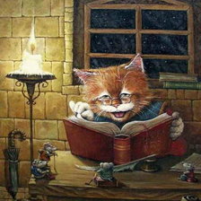 Схема вышивки «Кот ученый»