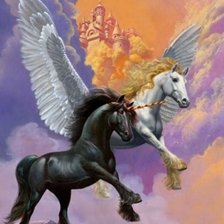 Схема вышивки «Пегас и единорог»