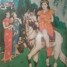 Схема вышивки «Дама»