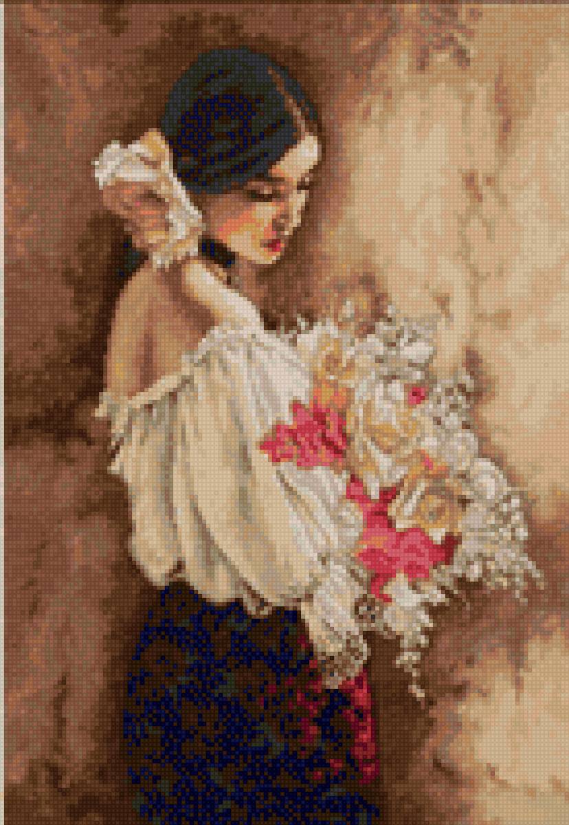 Flamenca con flores 2 - española - предпросмотр