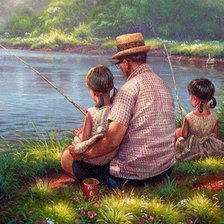 Схема вышивки «Рыбалка»