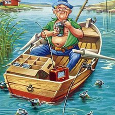 Схема вышивки «Рыбалка»