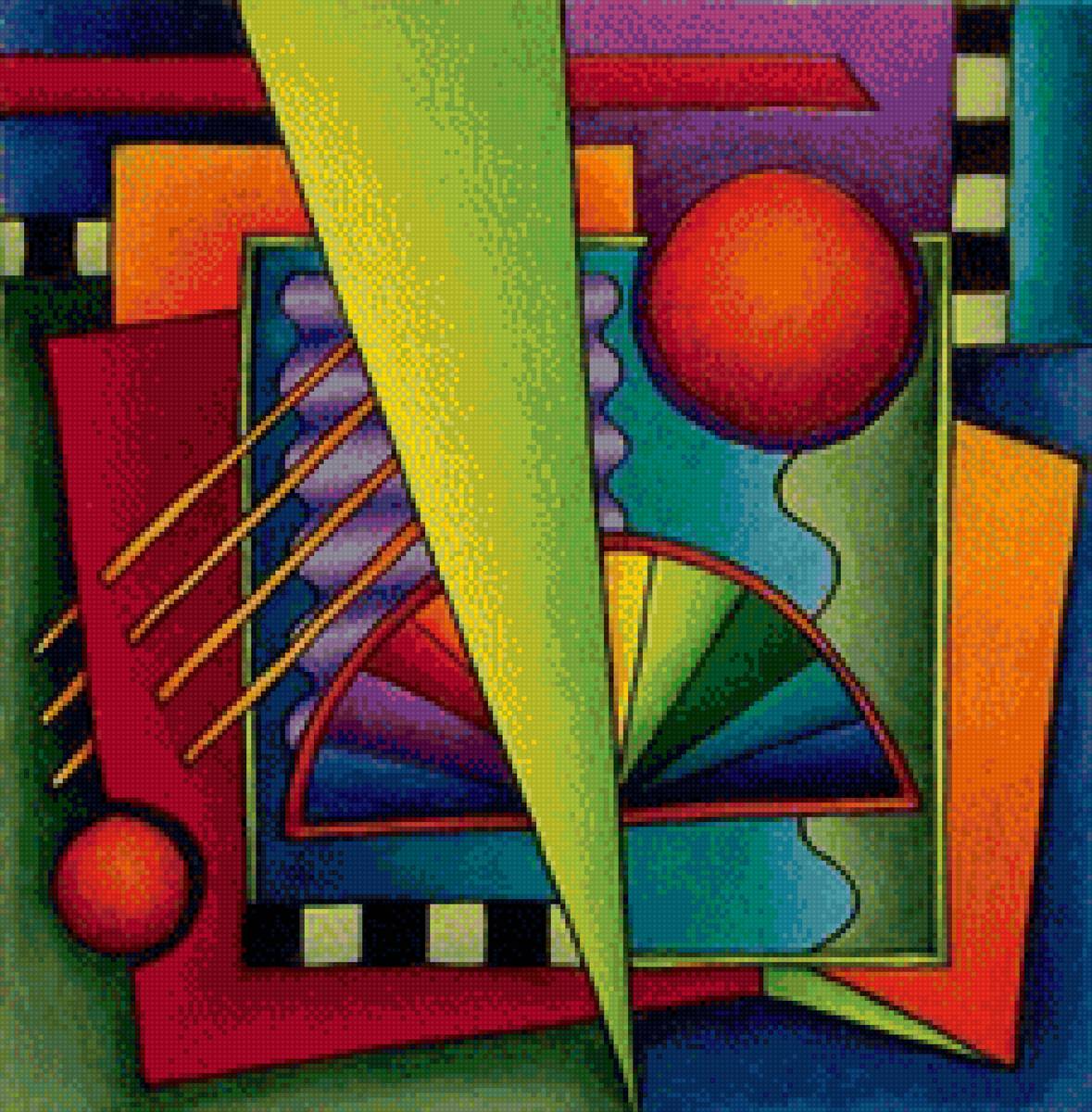 Абстрактная подушка - геометрия, подушка, абстракция - предпросмотр