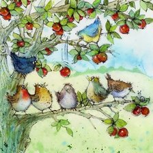 Схема вышивки «Птички»