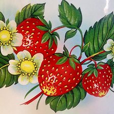 Схема вышивки «Кустик клубники»