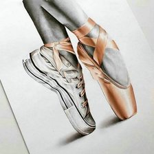 Схема вышивки «пуанты»