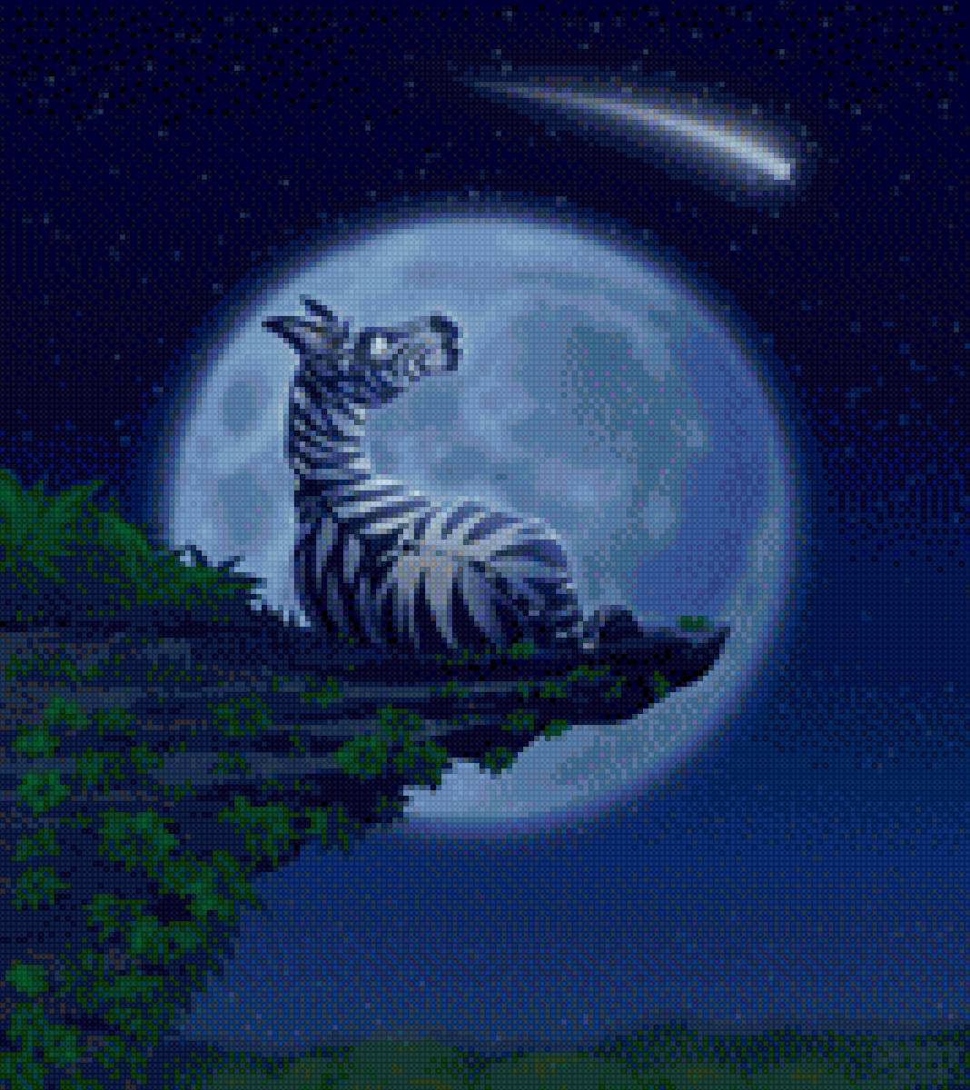 Лунная зебра - миф, лошади - предпросмотр