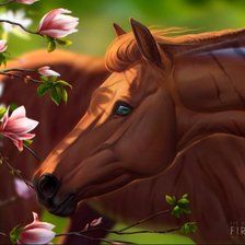 Схема вышивки «Конь»