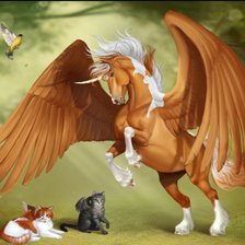 Схема вышивки «Пегас и котята»