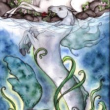 Схема вышивки «Единорог и гипокамп»