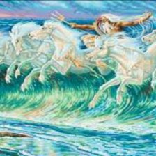 Схема вышивки «Кони посейдона»