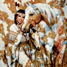 Схема вышивки «Индианка»