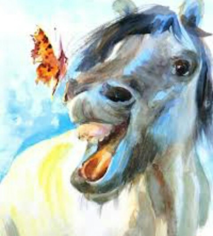 Лошадь и бабочка - лошади, миф - оригинал