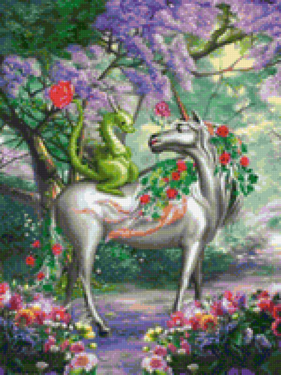 Единорог и дракон - миф, лошади - предпросмотр